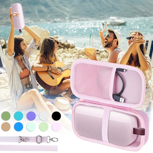 Lebakort Hard Case Compatible with Bose SoundLink Flex 2nd Gen/Bose SoundLink Flex Portable Speaker, Petal Pink Case - color: Petal Pink Case