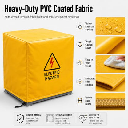 Corevibe Custom Size Dust Cover, PVC Coated Cover for Equipment Tools | Heavy-duty PVC coated fabric, custom fit design, reinforced edges, easy-clean surface for equipment protection.