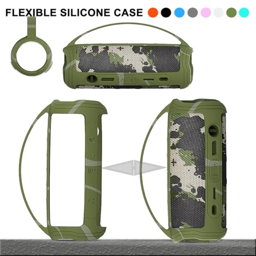 JCHPINE Silicone Cover Case for JBL Flip 6 Portable Bluetooth Speaker - color: Camo