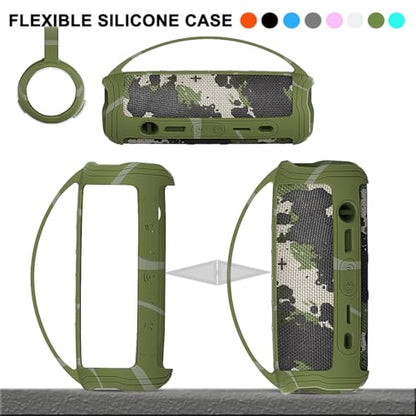 JCHPINE Silicone Cover Case for JBL Flip 6 Portable Bluetooth Speaker - color: Camo