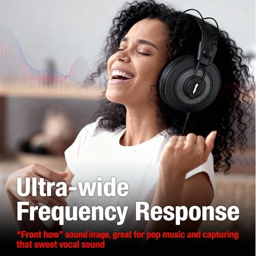 Superlux HD668B MKII Semi-Open Studio Headphones, 50mm Drivers, 56Ω, Wired | For mixing and mastering; HD668 upgraded diaphragm, neutral 50mm-driver tuning, precise imaging and a detachable cable