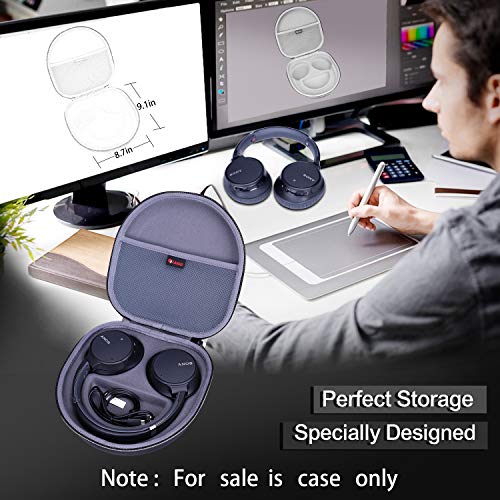XANAD Hard Case for Sony WH-CH720N/WH-CH520N/WH-CH710N/WH-CH510 Wireless Bluetooth Noise Canceling Over The Ear Headphones - Storage Protective Travel Carrying Bag(Grey) - color: Gray