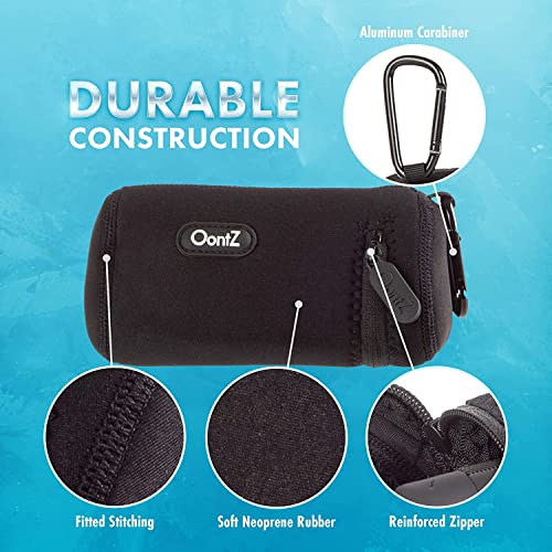 Portable Speaker Carry Case - Fits OontZ Angle 3 Ultra Speakers - Soft Case with Interior Cable Storage and Aluminum Carabiner by OontZ (Black)