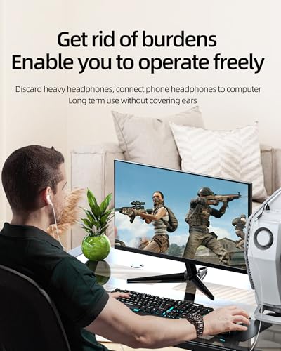 zoyuzan USB Adapter 3.5mm Audio Jack Converter Cable for Headphone PC Car Microphone External Headset DAC TRS Port Stereo PS4 Cord Dongle Interface Speaker Computer Plug Digital Laptop Splitter