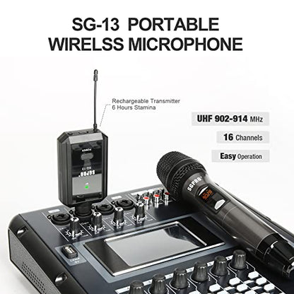 SGPRO SG-13 Wireless Handheld Microphone Set with Compact Receiver - color: SG-13 | Single Handheld Set