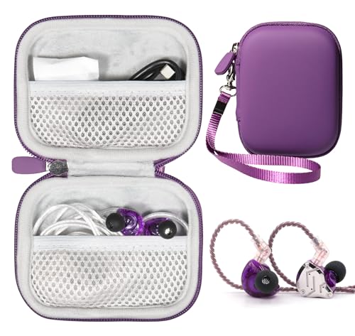 case for KZ ZS10 Pro, Linsoul 4BA+1DD 5 Driver in Ear Monitor, HiFi Metal Earphones(Purple) - color: Purple
