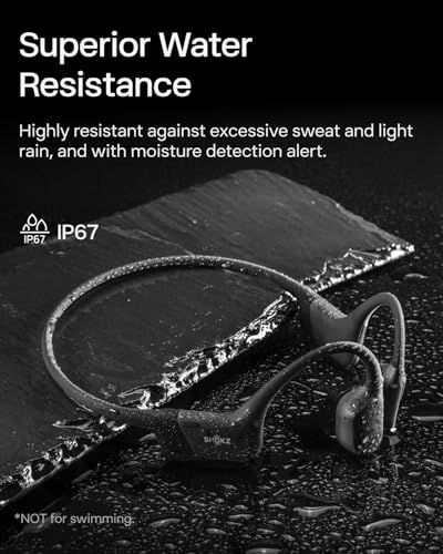 SHOKZ OpenRun Bone Conduction Open-Ear Bluetooth Sport Headphones, Black (Pack of 2) - color: Black, size: Standard Size+Magnetic Charging (Pack of 2)