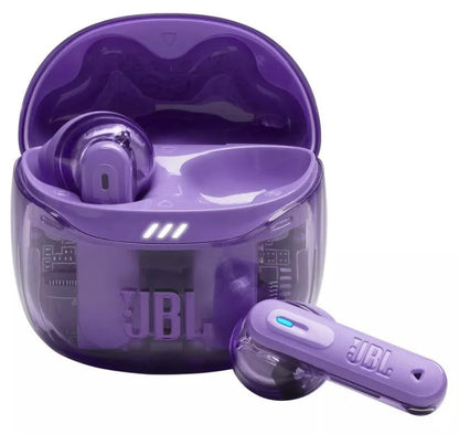 JBL Tune Flex 2 - True Wireless Noise Cancelling Earbuds Spatial Sound and Smart Ambient Technology, 6 mics for Perfect Calls, IP54 Dust & Water Resistant (Ghost Mauve) (Renewed)