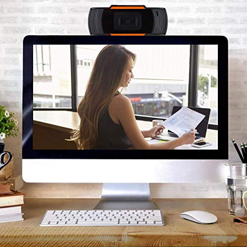 ciciglow Webcam,720P Computer Camera,USB 2.0 with Built-in Sound-Absorbing Microphone,Supports a Variety of Video Conferencing Software,Suitable for Laptop Desktops