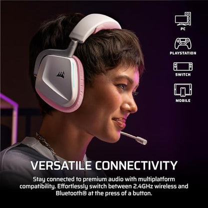 Corsair Void v2 Wireless Bluetooth PC PS5 Switch Gaming Headset – Pink - color: Pink