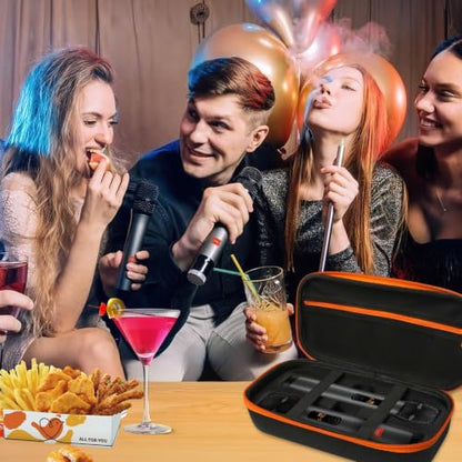 Wireless Microphone Case for 2, Fits JBL PartyBox, (Case Only)