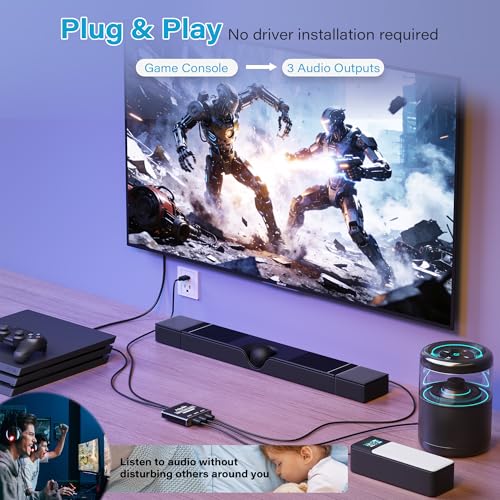 3 Way Digital Optical Audio Splitter 1 In 3 Out Active Toslink SPDIF Fiber Optic With USB Powered, LPCM 2.0, PCM, Dolby, DTS 5.1 for HDTV, Home Theater, Soundbar, Receiver, Amplifier- Unidirectional - style: 1 X 3 Optical Splitter