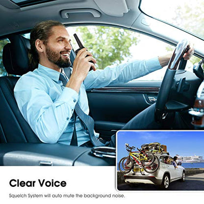 Topsung Walkie Talkies for Adults, M880 FRS Two Way Radio Long Range with VOX Belt Clip/Hand Held Walky Talky with 22 Channel 3 Mile for Family Home Cruise Ship Camping Hiking (Black 2 in 1) - color: Black