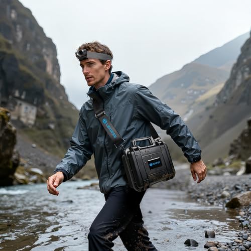 Lekufee Portable Waterproof Hard Case for DJI Osmo Nano, Standard Combo (64GB / 128GB) - Vlogging Camera, DJI Mic 3/2/Mini, More Accessories(Case Only)