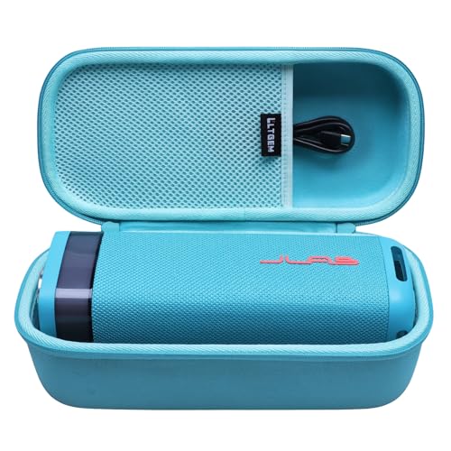 L LTGEM Speaker Case Compatible with JLab JBuds Party Portable Bluetooth Speaker, Office Travel Carrying Storage Bag - Cyan(Case Only) - color: Cyan