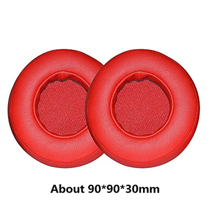 Saipomor Replacement Aux Extension Coiled Cable & Ear Cushions Cover Cups Compatible with Beats by Dr Dre Pro Detox Over-Ear Headphones(Red)