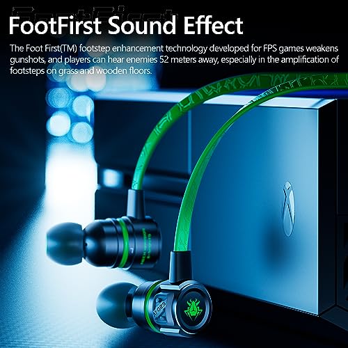 Gaming Earbuds Wired, USB C & 3.5mm Dual Plug in Ear Headphones with Mic and Volume Control for Small Ears, Stereo Bass Noise Isolating Earphones for PC/PS4/PS5/Xbox Series/Switch/Sleep/Sport/Workout | Volume Control,Stereo Bass,Noise Isolating,Earphones