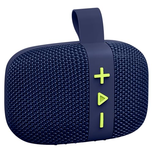 Fisher Portable Bluetooth Speakers, Clip-On Speakers Bluetooth Wireless | IPX5 Waterproof Speaker,10W Peak Power Bluetooth Speaker Stereo HD Sound, BT 5.3, FM Radio, for Pool, Beach, Use Anywhere - color: Navy Blue