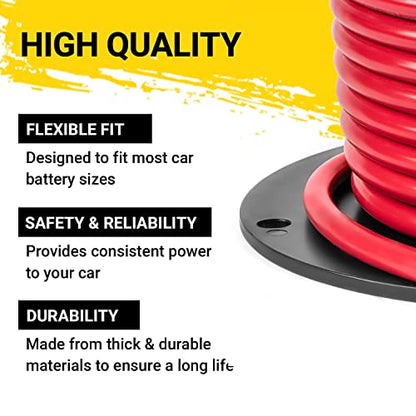 Spartan Power Battery Cable, 100% Pure Copper Wire, Automotive, Inverter, MPPT, Car Audio Speaker Amp Stereo, RV Trailer, Made in USA - size: 5 Feet Red, style: 4/0 AWG