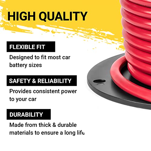 Spartan Power Battery Cable, 100% Pure Copper Wire, Automotive, Inverter, MPPT, Car Audio Speaker Amp Stereo, RV Trailer, Made in USA - size: 5 Feet Red, style: 2 AWG