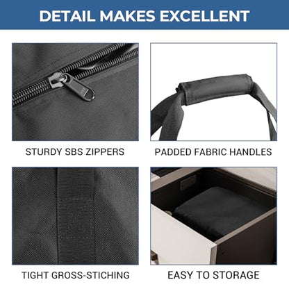 COOLBEBE 60" Sports Duffle Bag - 332L Extra Large Travel Duffel Luggage Bag | Upgrade Zipper, Sturdy & Water Resistant Long Duffle Bag for Camping Moving (Black 60inch) - size: 60" x 17" x 20"