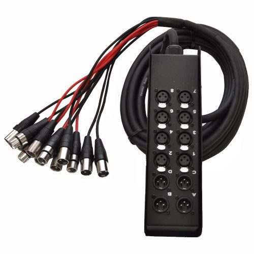 Seismic Audio SACB-8x4x25 8-Channel XLR Low Profile Circuit Board Snake Cable, 25-Feet - size: 25 Foot - 8 Send x 4 Return
