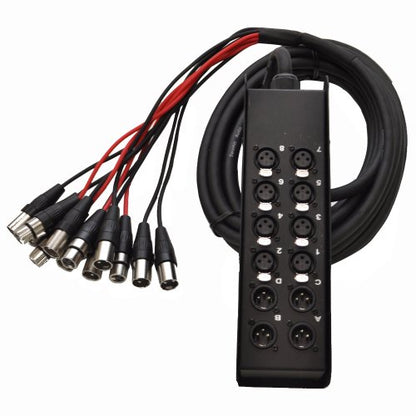 Seismic Audio SACB-8x4x25 8-Channel XLR Low Profile Circuit Board Snake Cable, 25-Feet - size: 25 Foot - 8 Send x 4 Return