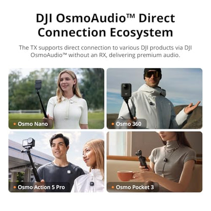 DJI Mic Mini (2 TX + 1 RX), Ultralight, Detail-Rich Audio | Noise Cancelling, Automatic Limiting, Wireless Microphone for Camera/iPhone/Android, Vlog, Streaming, 400m Transmission - style: Mic Mini (2 TX + 1 RX)