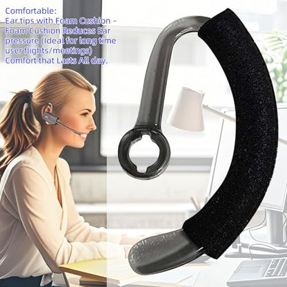 CS540 Eartips Set, Ear Hook Loops, Comfortable Ear Tips Foam Spare Ear Gels Secure Fit for Plantronics CS540 Savi W440 W740 W745 WH500 Headset 9pcs in a Box (S+M+L) - size: S+M+L
