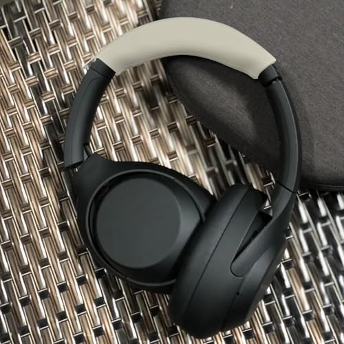 Replacement WH-1000XM4 Silicone Headband Cover Compatible with Sony WH-1000XM4, WH-1000XM3, WH-CH720N, WH-XB910N Headphones, Sweatproof & Washable Headband Cover Accessories (Beige) - color: Beige