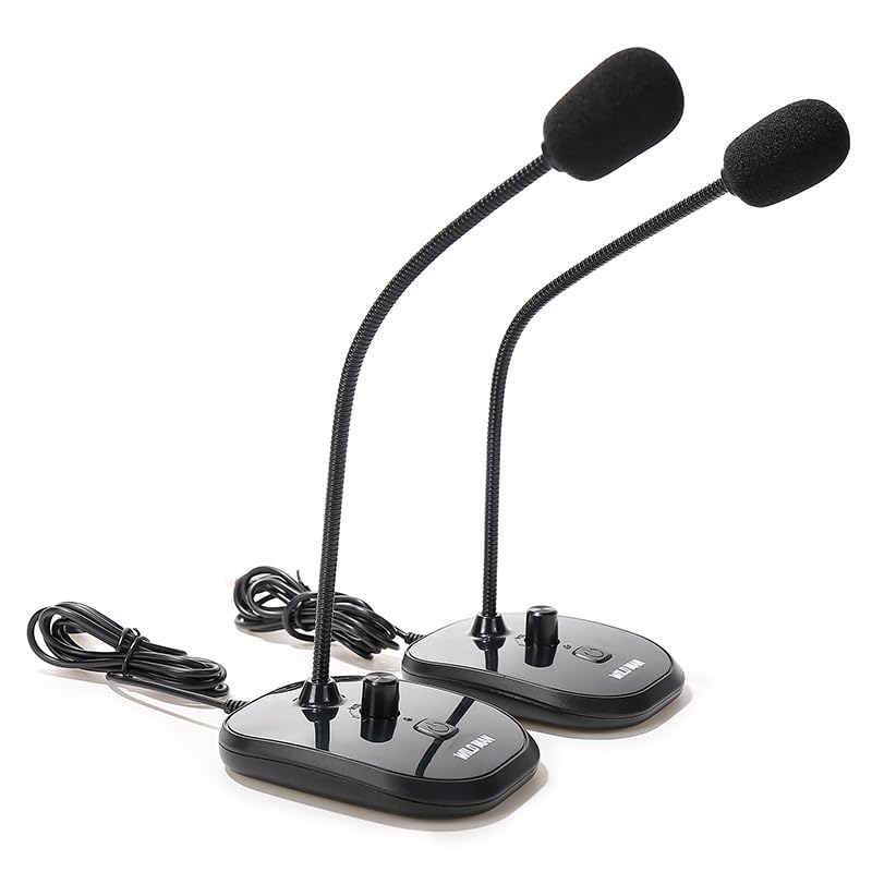WILD MAN USB Computer Microphone, Plug &Play Desktop Condenser PC Laptop Mic,Mute Button with LED Indicator, Compatible with Windows/Mac, Ideal for YouTube,Zoom,Recording,Twitch Games