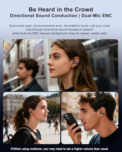 Clip-On Earbuds Open Ear Bluetooth5.3 Headphones, Ergonomic Comfort Sports Earphones with 50H Playtime, Smart Digital Display, IPX5 Waterproof, Gift for Valentine's Day and Anniversary, Birthday - color: Stellar Black