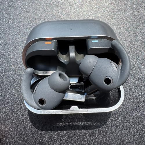 A-Focus 6 Pairs Galaxy Buds 3 Pro Ear Hooks Sport Ear Tips Replacement Anti-Slip Non-Slip Silicone Eartips and Covers Gel Wings Accessories Compatible with Samsung Galaxy Buds 3 Pro Gray