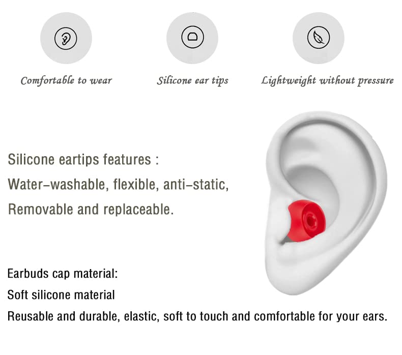 Replacement Ear Tips Compatible with Powerbeats Pro Beats Wireless Earphone Headphones - Silicone Rubber Eartips - Red - 4 Pairs - color: Red