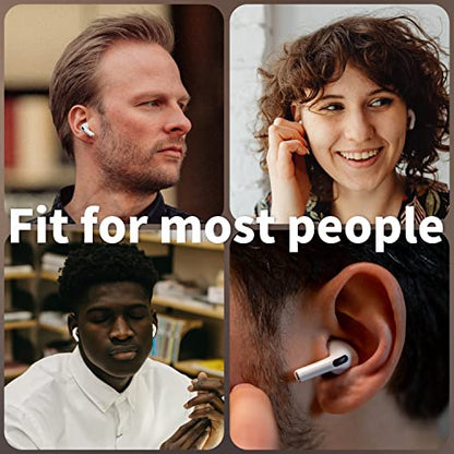 4 Pairs Ear Tips for AirPods Pro 1 & 2 [Relief Pain] [Fit in Case] Noise Cancellation Add Grip Sport Earbuds Extra Small/Small/Medium/Large (Mix Sizes)