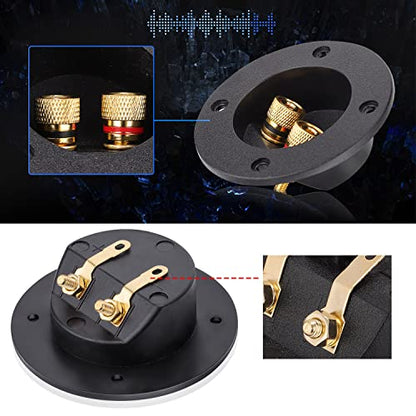 Facmogu 2PCS Round 3 Inch 2-Way Speaker Box Terminal Cup Binding Post - color: 2-way Round