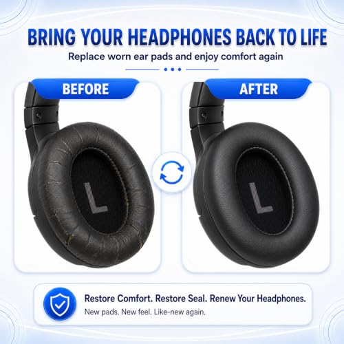 Replacement Ear Pads for JBL Tune 700BT, 710BT, 720BT, 750BTNC, 760NC, 770NC Headphone, Extra Thick Cushions, Ear Cups Cover, Soft Leather＆Memory Foam Headset Earpads (Pink) - color: Pink