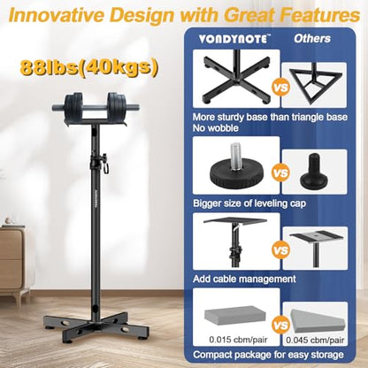 Vondynote Studio Monitor Stands Speaker Stands Pair with Cable Management