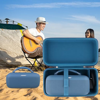 khanka Bose SoundLink Max 스피커용 하드 보호 케이스, 블루 | EVA 하드 쉘, 액세서리 보관 포켓, 휴대가 쉬운 손잡이, 부드러운 내부 안감, 안전한 맞춤형 핏, 보호 케이스만 포함 - size: Bose Max Case