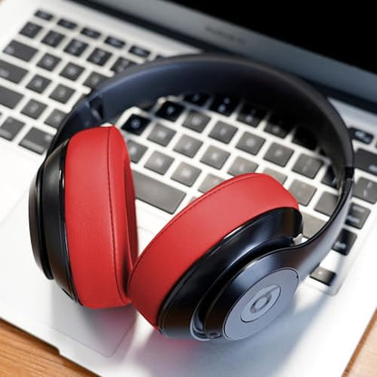 GEVO Ear Pads Replacement for Beats Studio 2 & 3 Headphones Earpad Cushions - color: Red