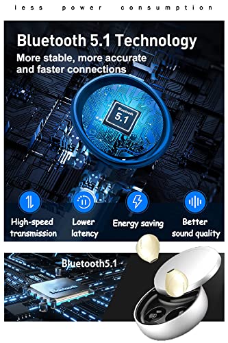 Bluetooth Earbuds Invisible Small Mini Bluetooth Earbud for Music, Home, Work (Black)