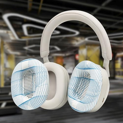 WC SweatZ XM5 - Patented Earpad Sweat Covers for Sony WH1000XM5 by Wicked Cushions | Full 360 Earpad Protection | Sweatproof & Easily Washable | Ivory Tide - color: Ivory Tide