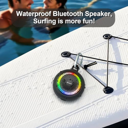 SOWO Shower Speaker Bluetooth Waterproof, Small Speaker Portable Wireless - color: Black