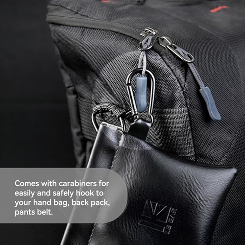5PCS KBEAR BP01 Plus in Ear Monitor Case for IEMS, Mini Portable PU Leather Headphones Case with Spring-Loaded Closure for KZ ZS10 PRO, ZAR, ZAS, Earbuds, IEMs Cable, Eartips (Black, Medium - 5PCS) - size: MEDIUM - 5PCS