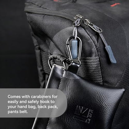 5PCS KBEAR BP01 Plus in Ear Monitor Case for IEMS, Mini Portable PU Leather Headphones Case with Spring-Loaded Closure for KZ ZS10 PRO, ZAR, ZAS, Earbuds, IEMs Cable, Eartips (Black, Medium - 5PCS) - size: MEDIUM - 5PCS