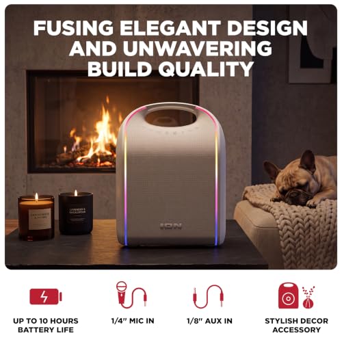 ION Glow Tone Outdoor Portable Bluetooth Speaker with Dynamic LED Lights - style: Glow Tone