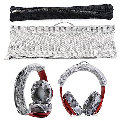 Protective Headband Covers Headband Cushion Sleeves Protectors with Zippers for HD700 HD800 1000XM2/XM3/XM4 Earphone Headphone Accessories