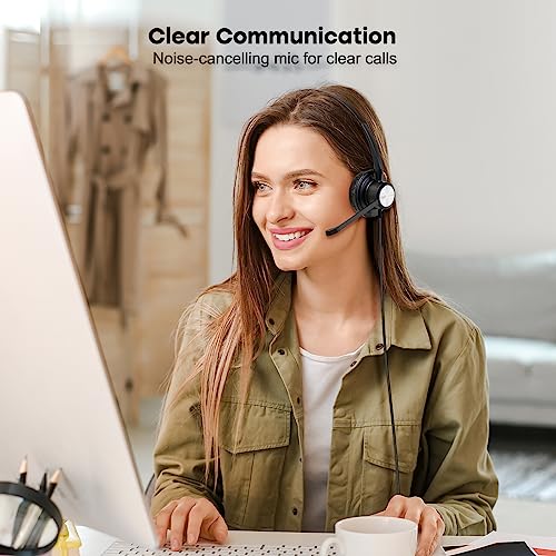 MKJ Cisco Phone Headset Corded RJ9 Telephone Headset Noise Canceling Mic | Microphone Headphone, Compatible with Cisco CP-7821 7841 7942G 7940 7941G 7945G 7962G 7965G 7975G 8811 8841 8861 9951 9971