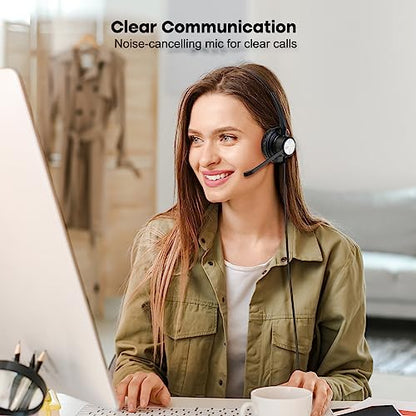 MKJ Cisco Phone Headset Corded RJ9 Telephone Headset Noise Canceling Mic | Microphone Headphone, Compatible with Cisco CP-7821 7841 7942G 7940 7941G 7945G 7962G 7965G 7975G 8811 8841 8861 9951 9971