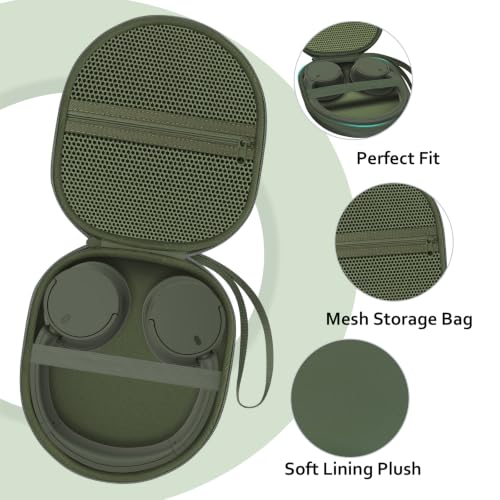 Headphone Headset Case Compatible with JLab JBuds Lux ANC/JBL Tune 520BT 720BT/BERIBES/KVIDIO/Soundcore by Anker/Sony Wireless On-Ear Headphones, Green - color: Green